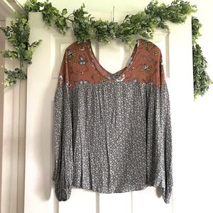 Floral Fall Long Sleeve Top